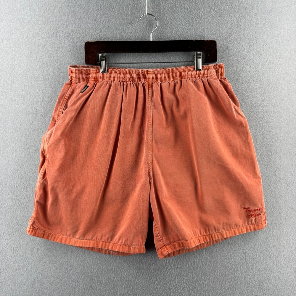 Crazy Shirts Hawaii Shorts Mens XL Cotton Elastic Waist Tangerine Dyed